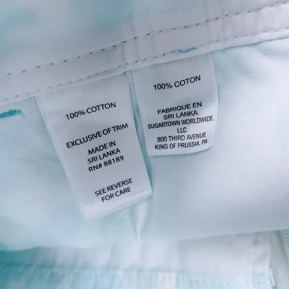 Lilly Pulitzer The Callahan Blue Lime White Floral Cotton Shorts Size 0 - Picture 11 of 16